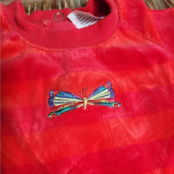 VINTAGE Eric Carle velvet striped The‎ Hungry Catapillar one piece 0-3 months - Picture 4 of 8